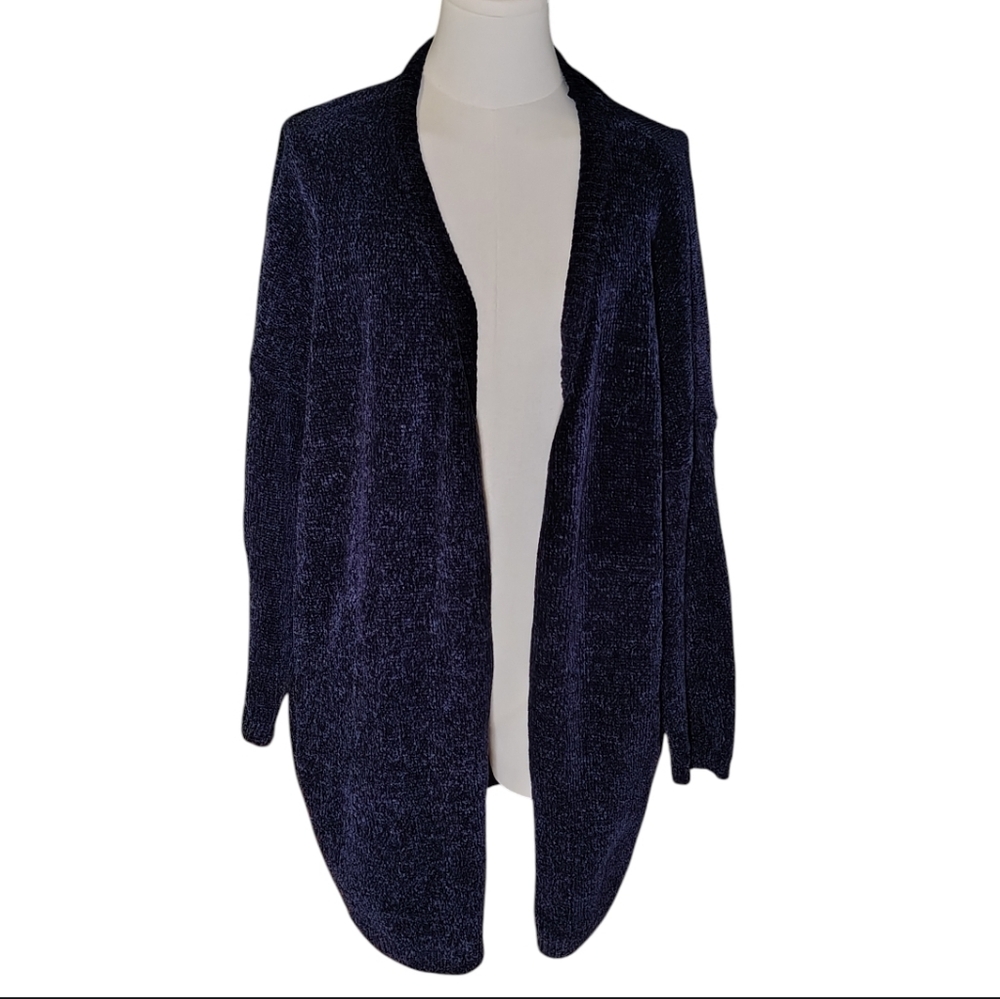 Molly Bracken So Soft Deep Sapphire Blue Sweater Shrug Wrap Size Small
